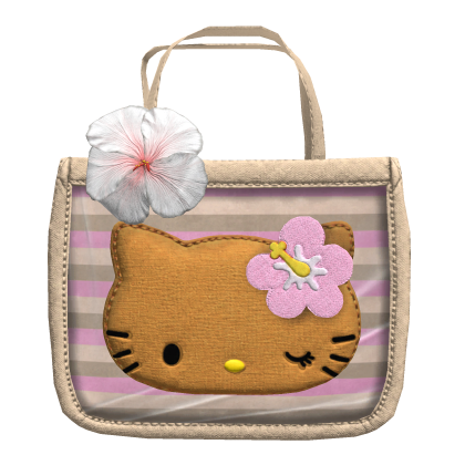 Kitty Flower Tote Shoulder Bag In Neapolitan 
