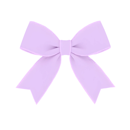 Lavender Satin Bow with Stitched Edges Roblox item