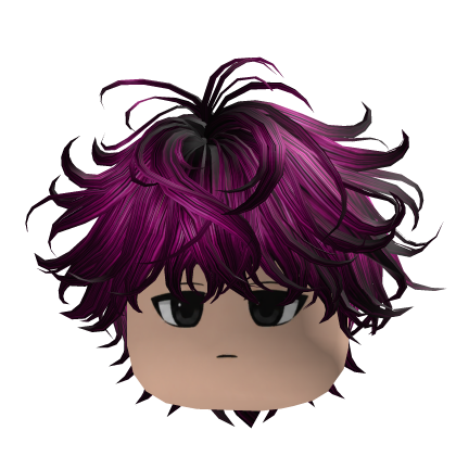 Y2K Magenta Messy Hair Emo Roblox item