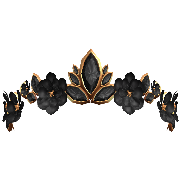 Secret Floral Fairy Tiara - Black/Gold