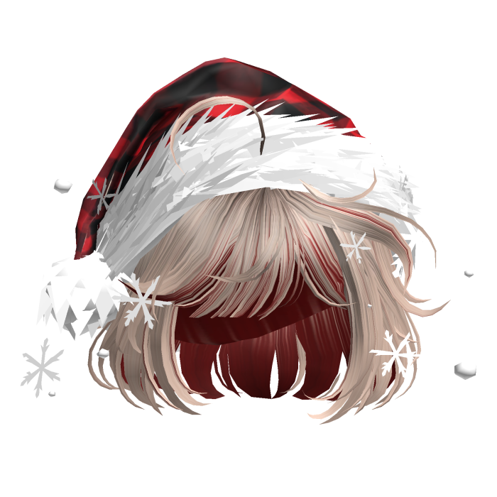 Christmas Cute Hair w/Santa Hat (Blonde&Red)