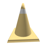 golden traffic cone