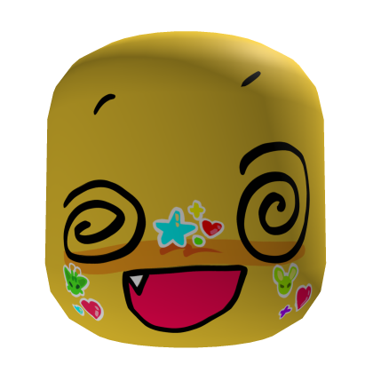 Silly dizzy goober face with stickers Roblox item