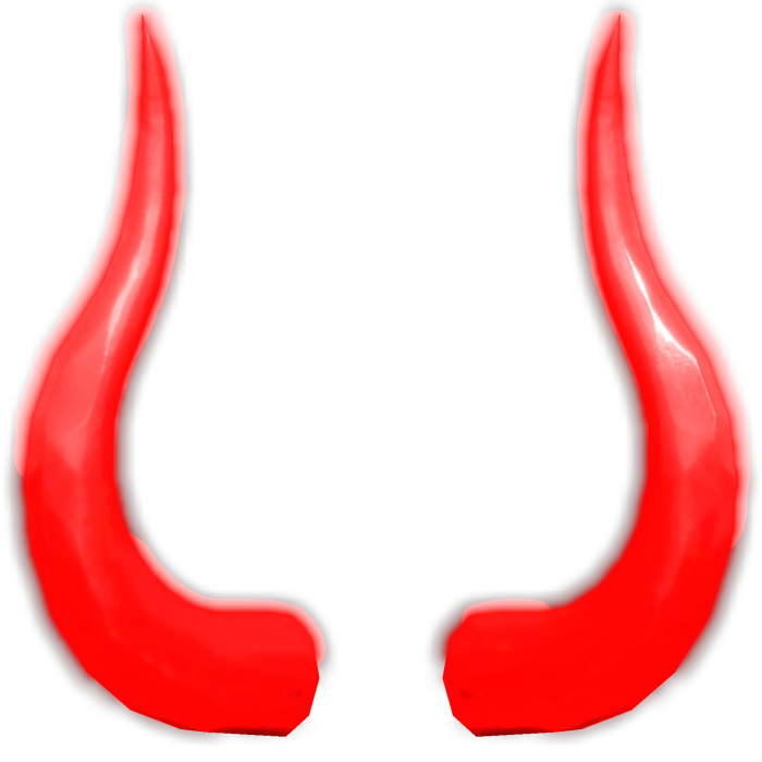 Glowing Emissive Red Ruby Horns