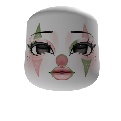 ♡꒱green circus jester gyaru scene makeup cheeks 