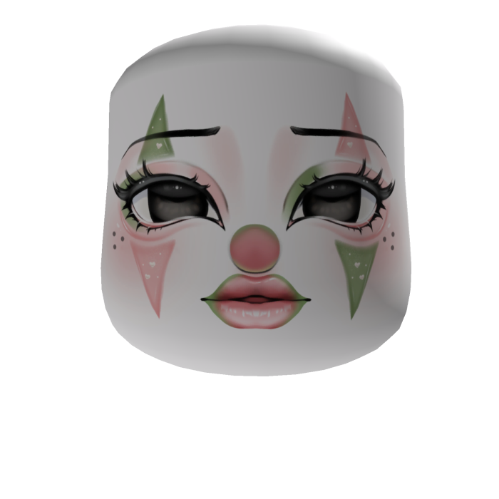 ♡꒱green circus jester gyaru scene makeup cheeks 