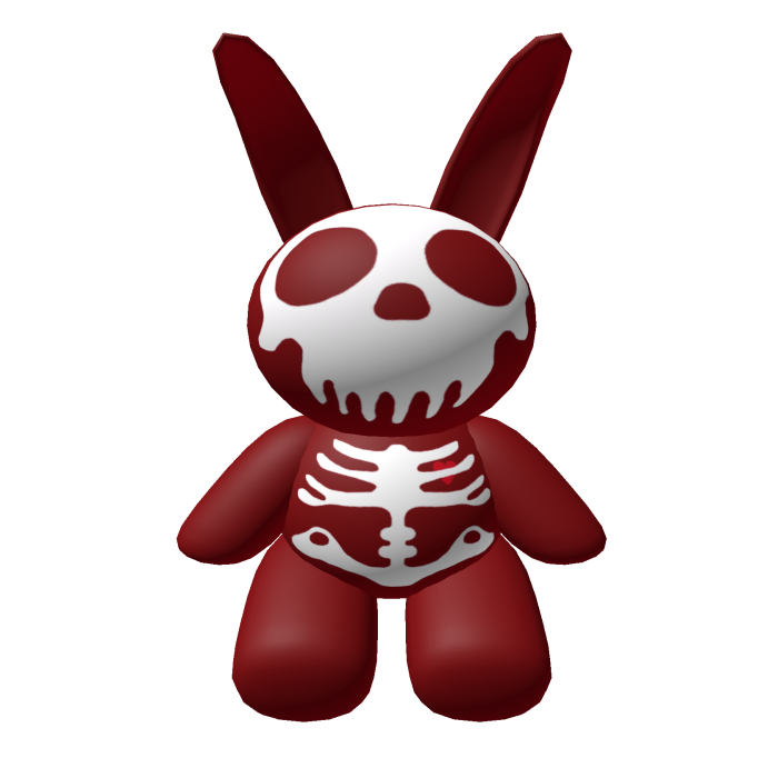 Giant Skeleton Bunny Backpack Crimson