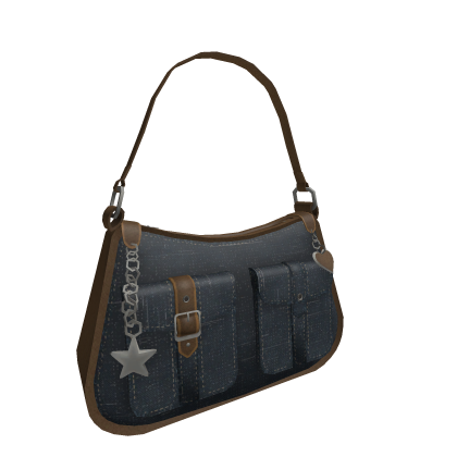 Dark Denim Purse w/ Brown