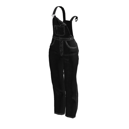 Black Off Shoulder Overalls