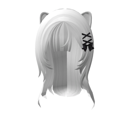 /ᐠ - ˕ -マcute neko girl emo white long hair Roblox item