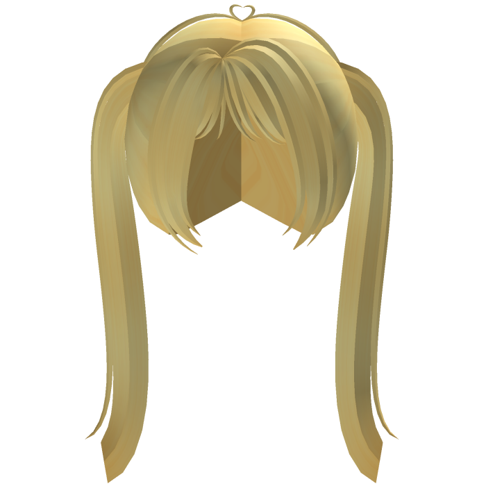 ♡ pigtails pastel yellow straight tall cute