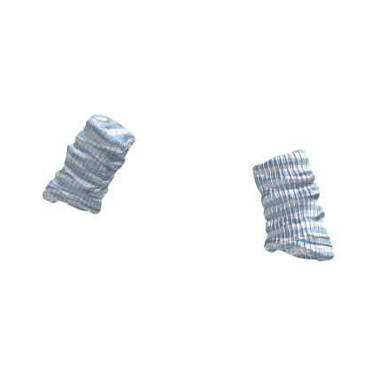 Striped Soft Arm Warmers (White and Blue) thumbnail