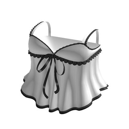 ୨ৎ cute flowy dress w ribbon in white & black