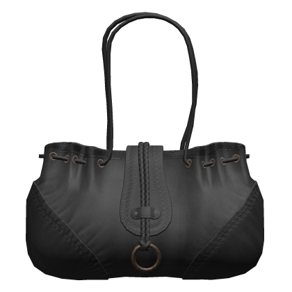 2000s Vintage Luxury Drawstring Bag (Black)