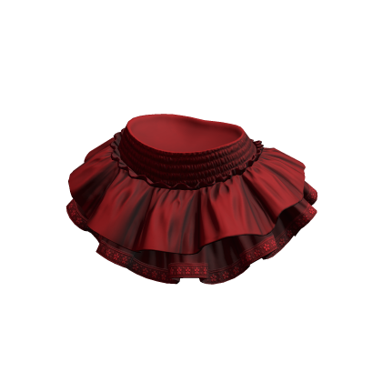 Skirt Red Chic Layered Ruffle Mini Short Christmas thumbnail