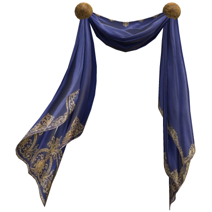 Navy & Gold Draped Scarf
