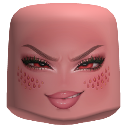 Strawberry Evil Red Eye Smirk Baddie Makeup