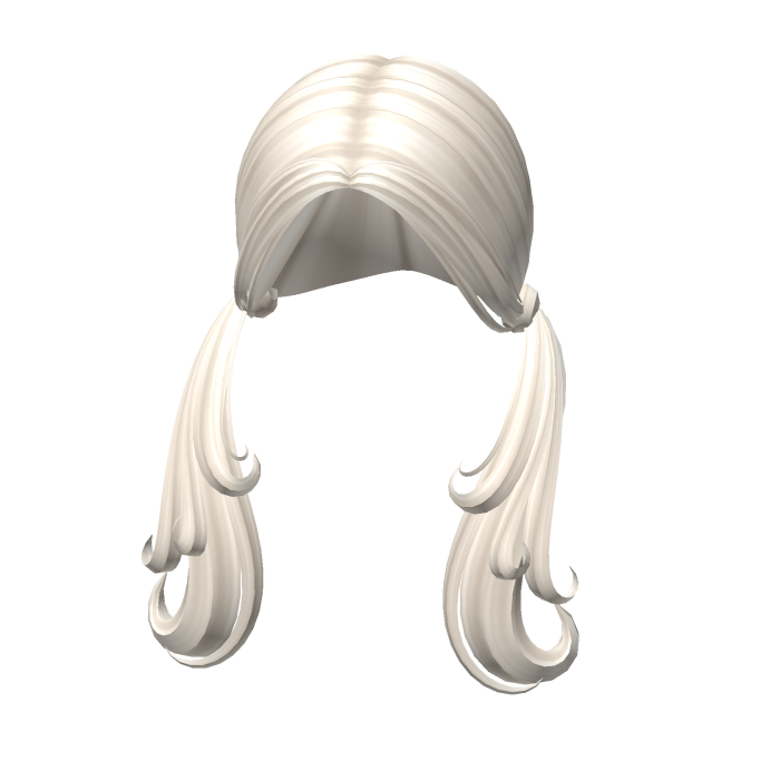-',ৎ Shaggy Curtain Bang Pigtails in Ash Blonde