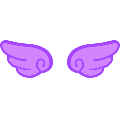 ♡ Cute Glowing Angel Chibi Wings in Purple Roblox item