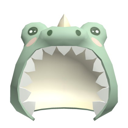 ♡ Cute Kawaii Pastel Green Dino Hood 🦕 Roblox item