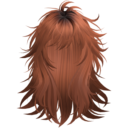Ginger Long Layered Anime Wolfcut Roblox item