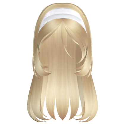 Cute Blonde Soft Layered Hair with Headband Roblox item