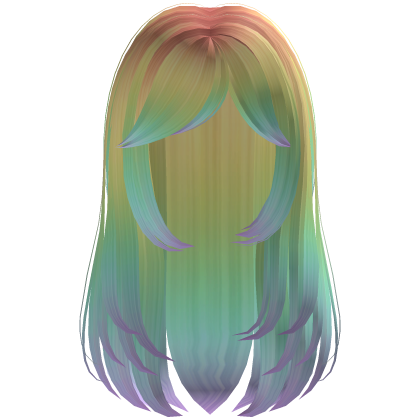 Wispy Wavy Casual Hair (Rainbow) Roblox item