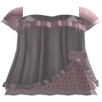 ꒰ ୨୧ ꒱ strawberry  polka paw dress