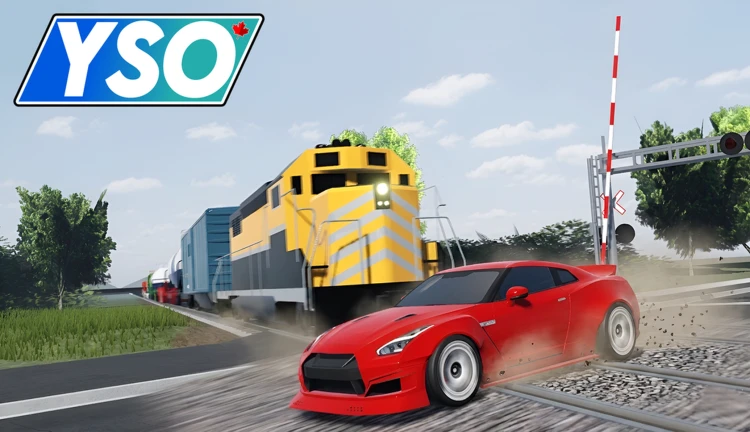 NEW CARS & MOVING TRAIN