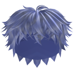 Blue Messy Hair