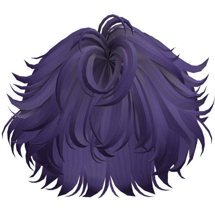 Fluffy Curled Fringe Hair - Purple