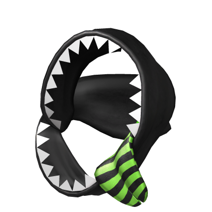 Decora Chomp Hood with split tongue (green stripe) Roblox item