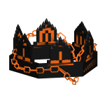 [GLITCH] Orange Chained Animated 8-Bit Crown
