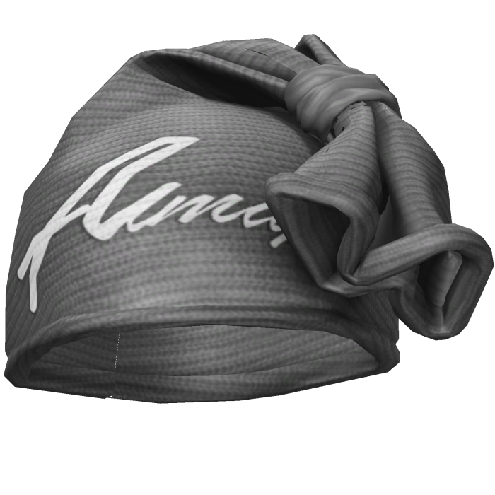 Grey & White Knotted Wrap Cap Beanie