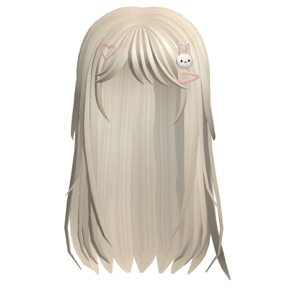 cutecore long hair w/adorable hairclips (blonde) Roblox item