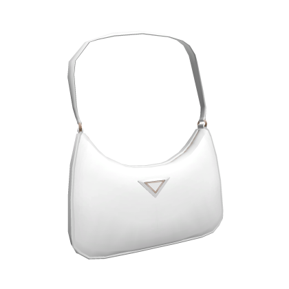 White Nylon Shoulder Bag