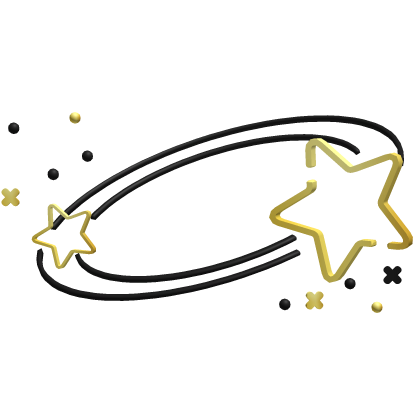 Floating Halo Stars (Gold)
