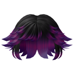 Midnight Plum Fade to Lavender Wispy Ends Ombre