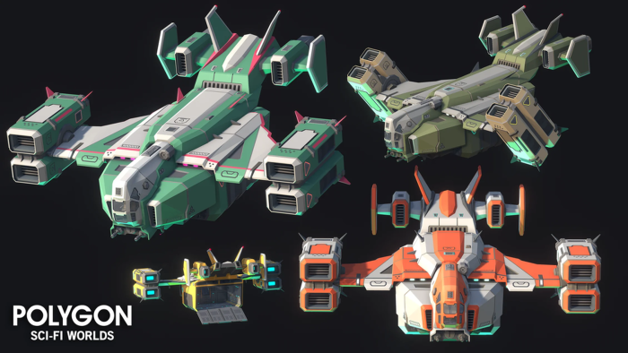 Polygon Sci-Fi Worlds Dropship preview 1