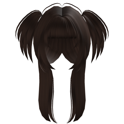 Brown Layered Hime Cut w/ Pigtails Roblox item