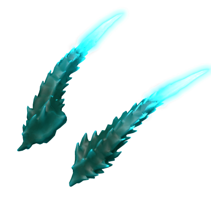 Glowing Demon Horns (Emissive) - Korblox Blue