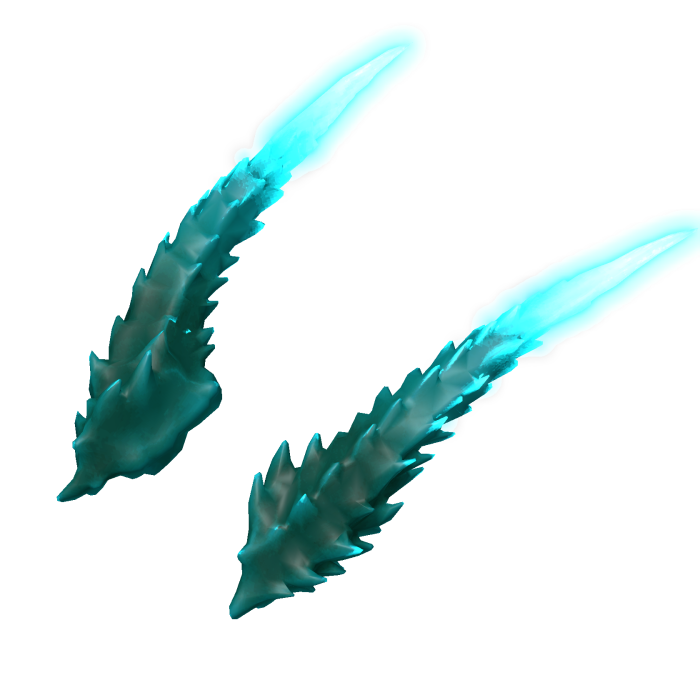 Glowing Demon Horns (Emissive) - Korblox Blue