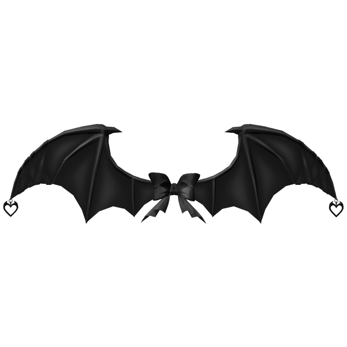 Bat Imp Ribbon Lace Wings - Goth Black