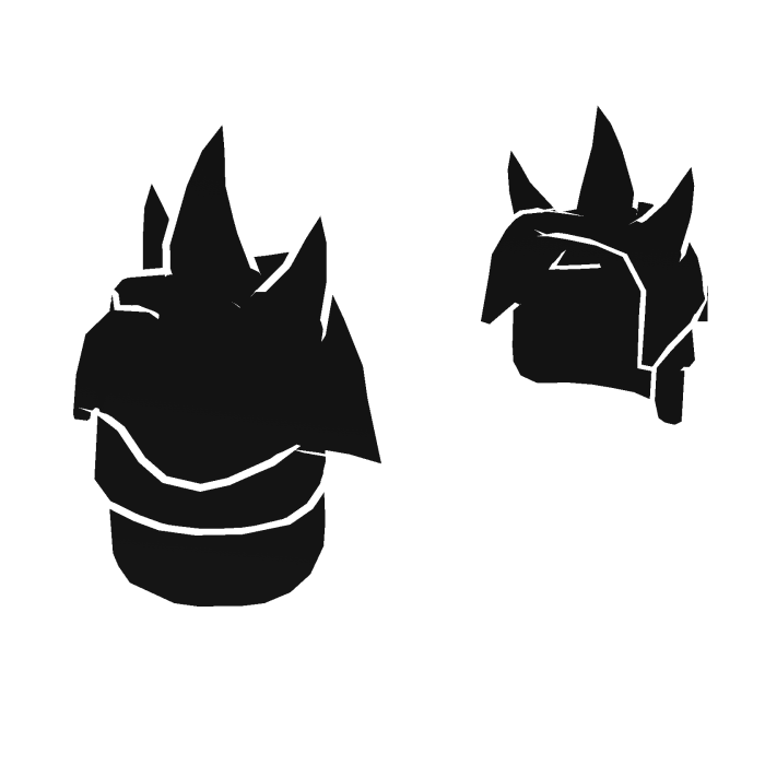 Cartoony White Void Pauldrons