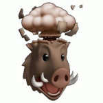 boar head exploding