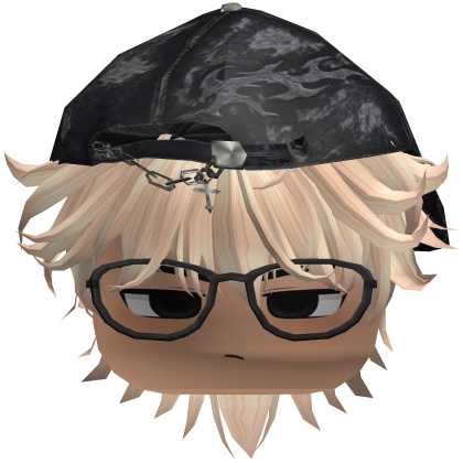 Emo Boy Hair Blonde With Glasses Roblox item