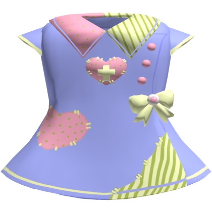 ♡ pastel goth patchwork nurse doll dress