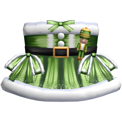 Cute Christmas Santa Nutcracker Dress in Green