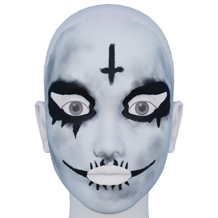 Gothic Cross Face Makeup