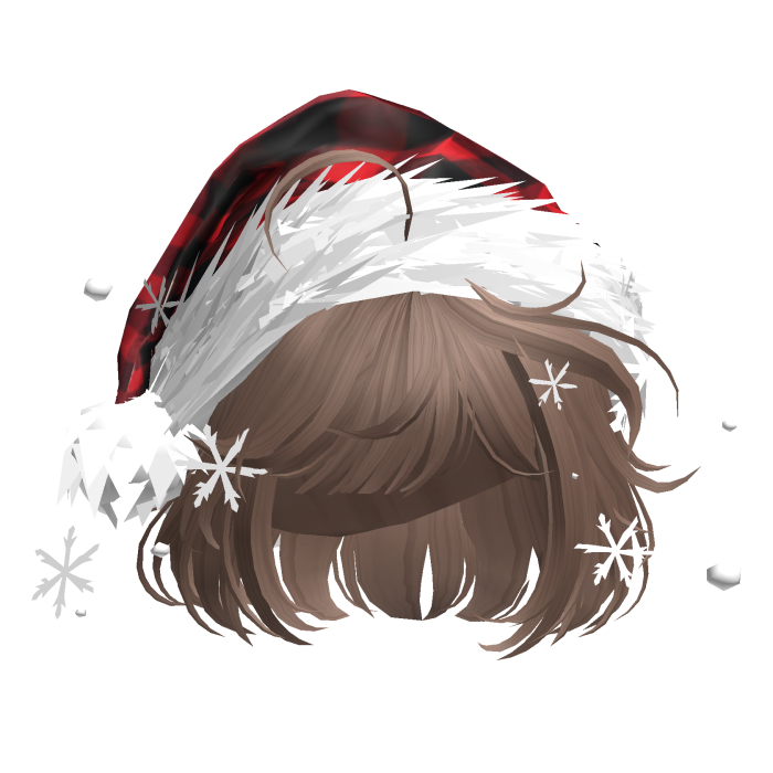 Christmas Cute Hair w/Santa Hat (Milktea)